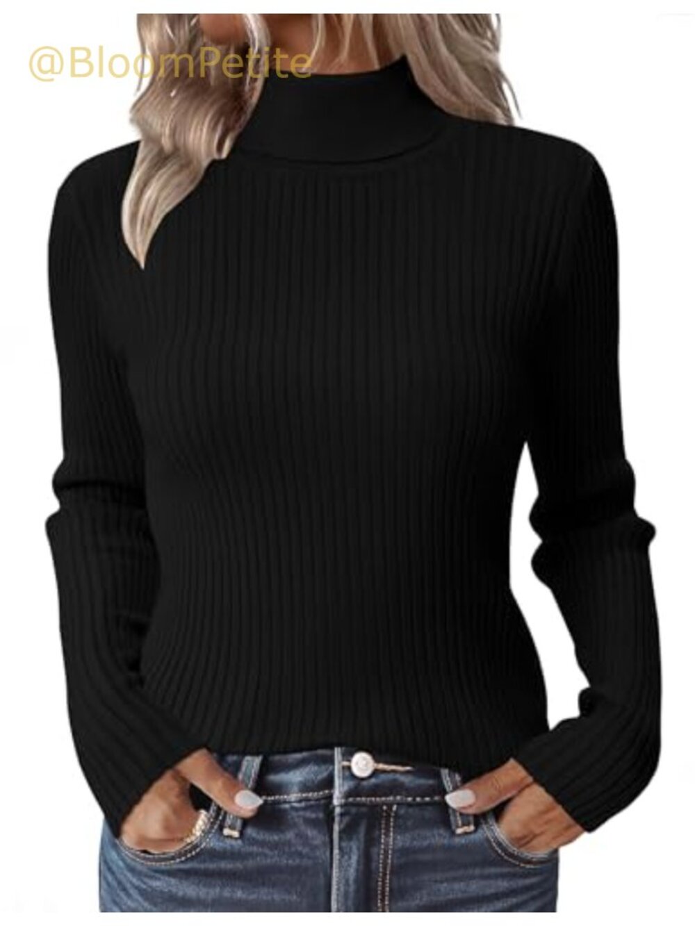 Zeagoo Turtleneck Sweater Ribbed Knit Slim Fit Long Sleeve Pullover